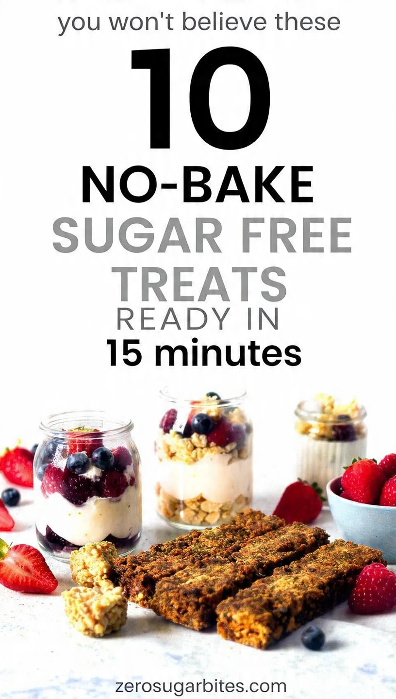 10 Diabetic No Bake Sugar Free Treats Ready in 15 Minutes pin
