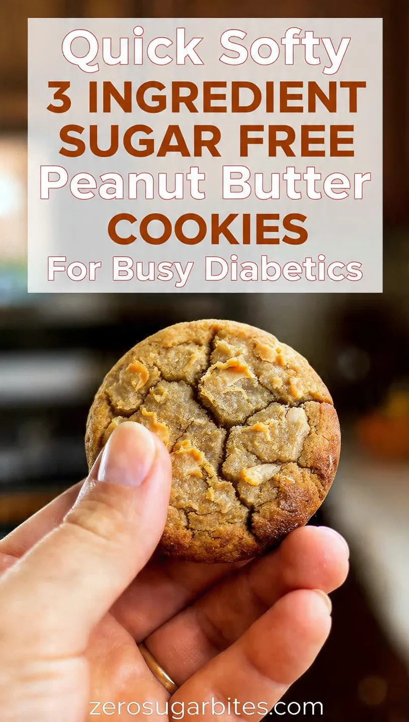 Quick Softy 3 Ingredient Sugar Free Peanut Butter Cookies 1 3 Ingredient Sugar Free Peanut Butter Cookies Simple, Soft, and Snack-Ready