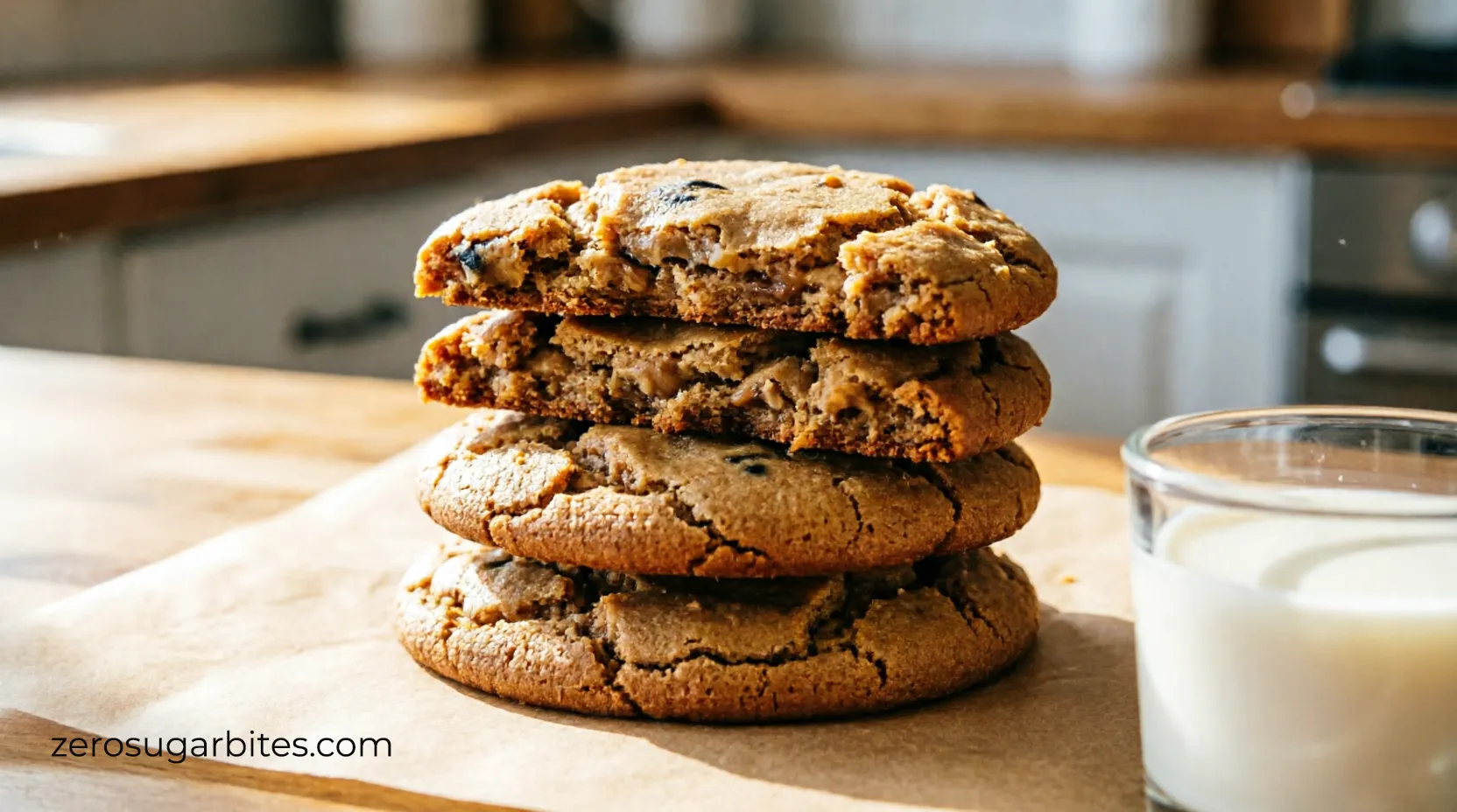 3 Ingredient Sugar Free Peanut Butter Cookies