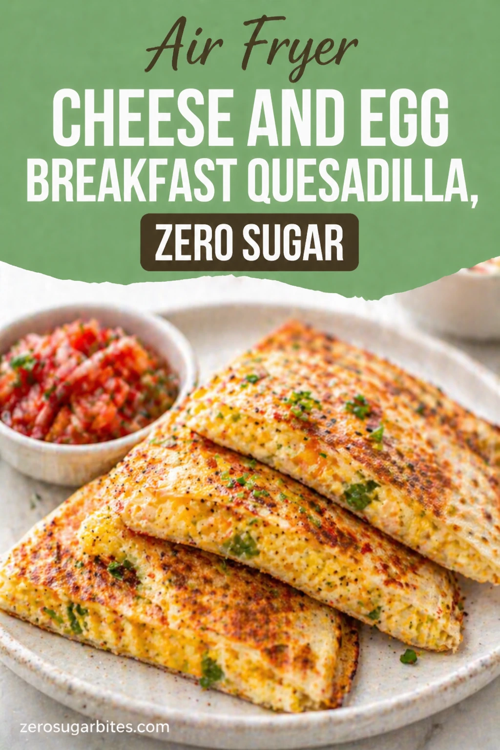 Air Fryer Cheese and Egg Breakfast Quesadilla
