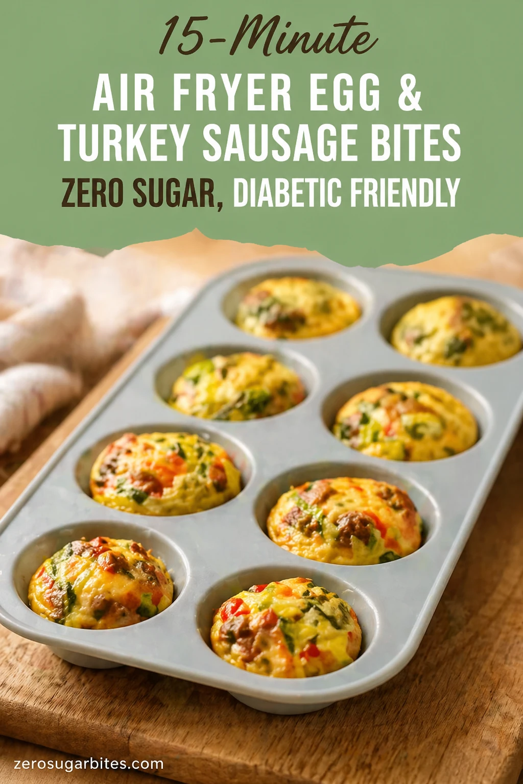 Air Fryer Egg and Turkey Sausage Bites