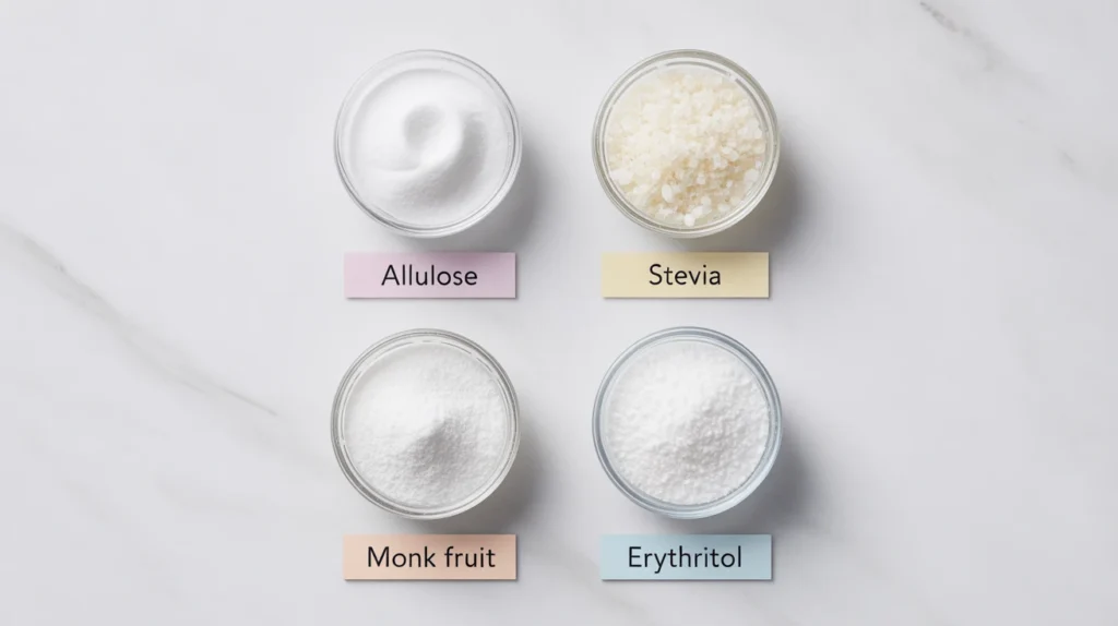 Allulose vs Monk Fruit vs Stevia Vs Erythritol Wins in 2026