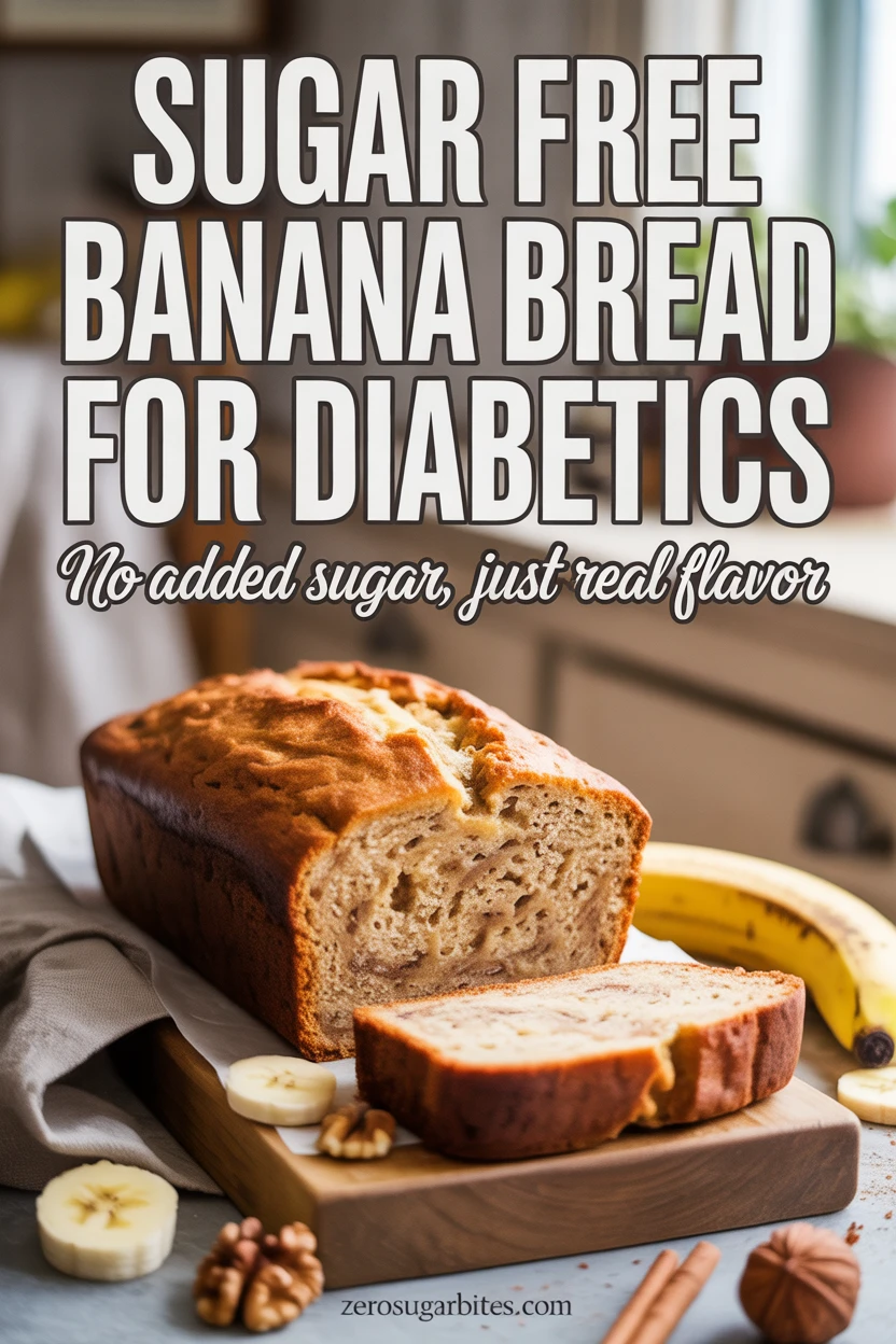 Classic Sugar Free Banana Bread with Stevia