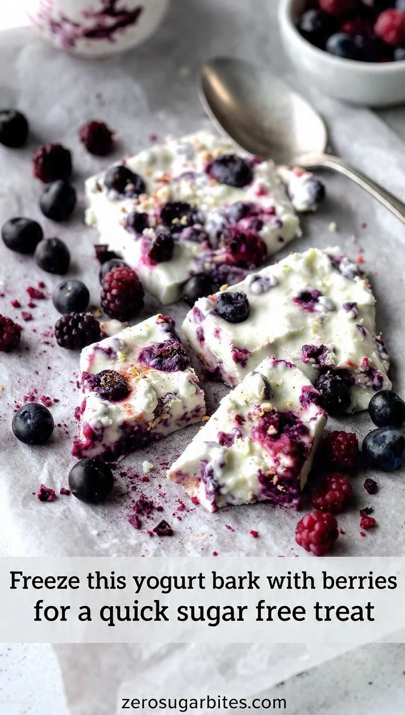 Greek Yogurt Bark with Berries