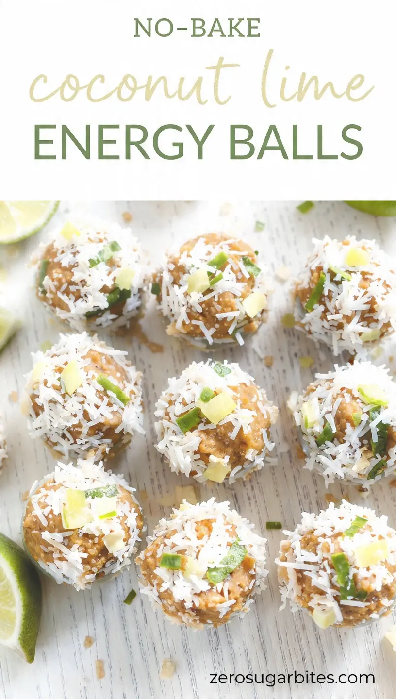 No Bake Coconut Lime Energy Balls