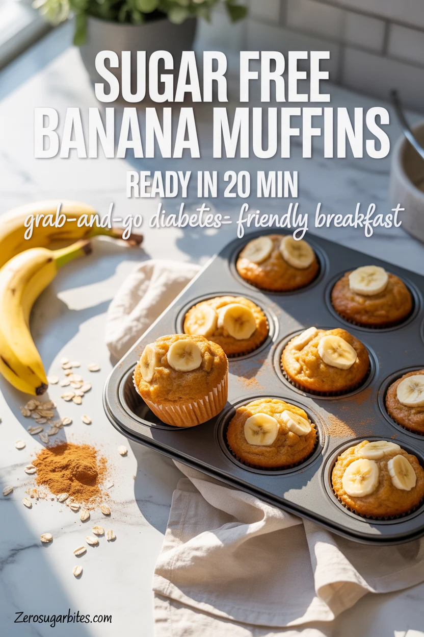 Sugar Free Banana Bread Muffins