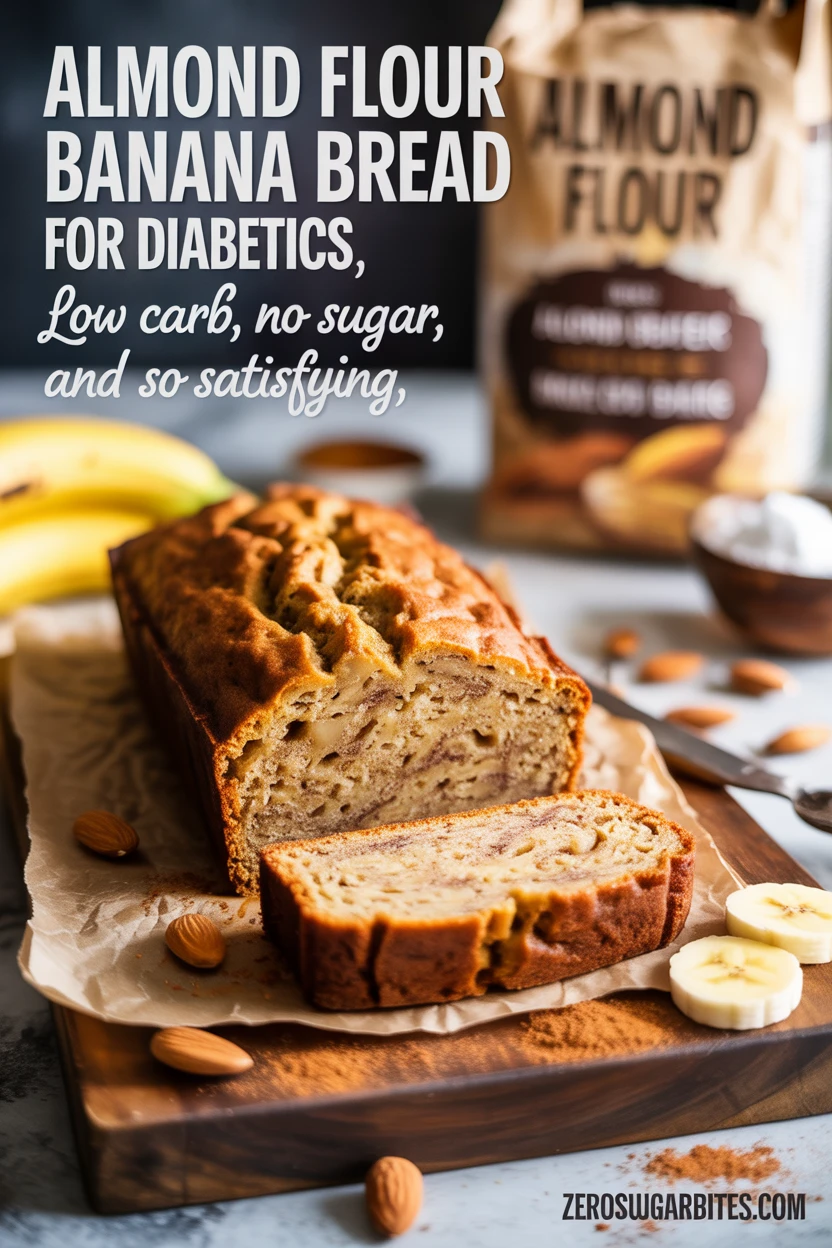 Sugar Free Banana Bread with Almond Flour