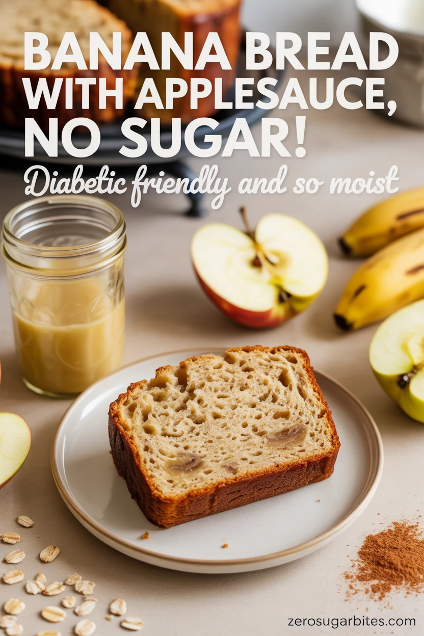 Sugar Free Banana Bread with Applesauce