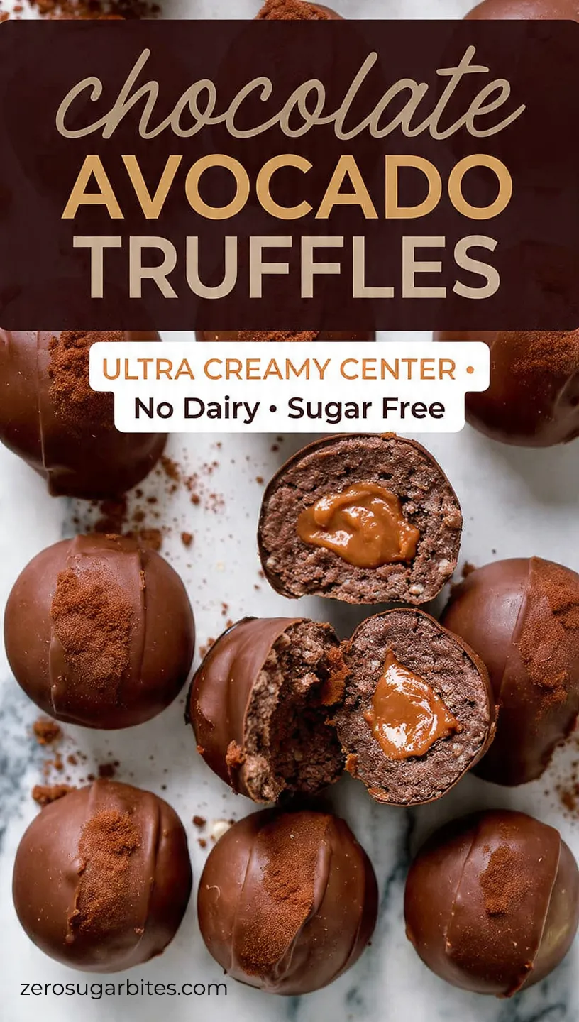 Sugar Free Chocolate Avocado Truffles