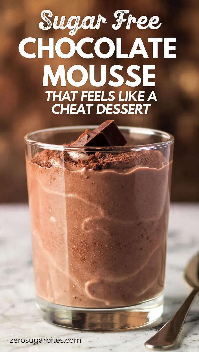 Sugar Free Dark Chocolate Mousse