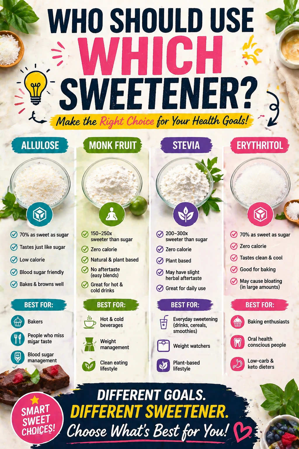 Who Should Use Which Sweetener