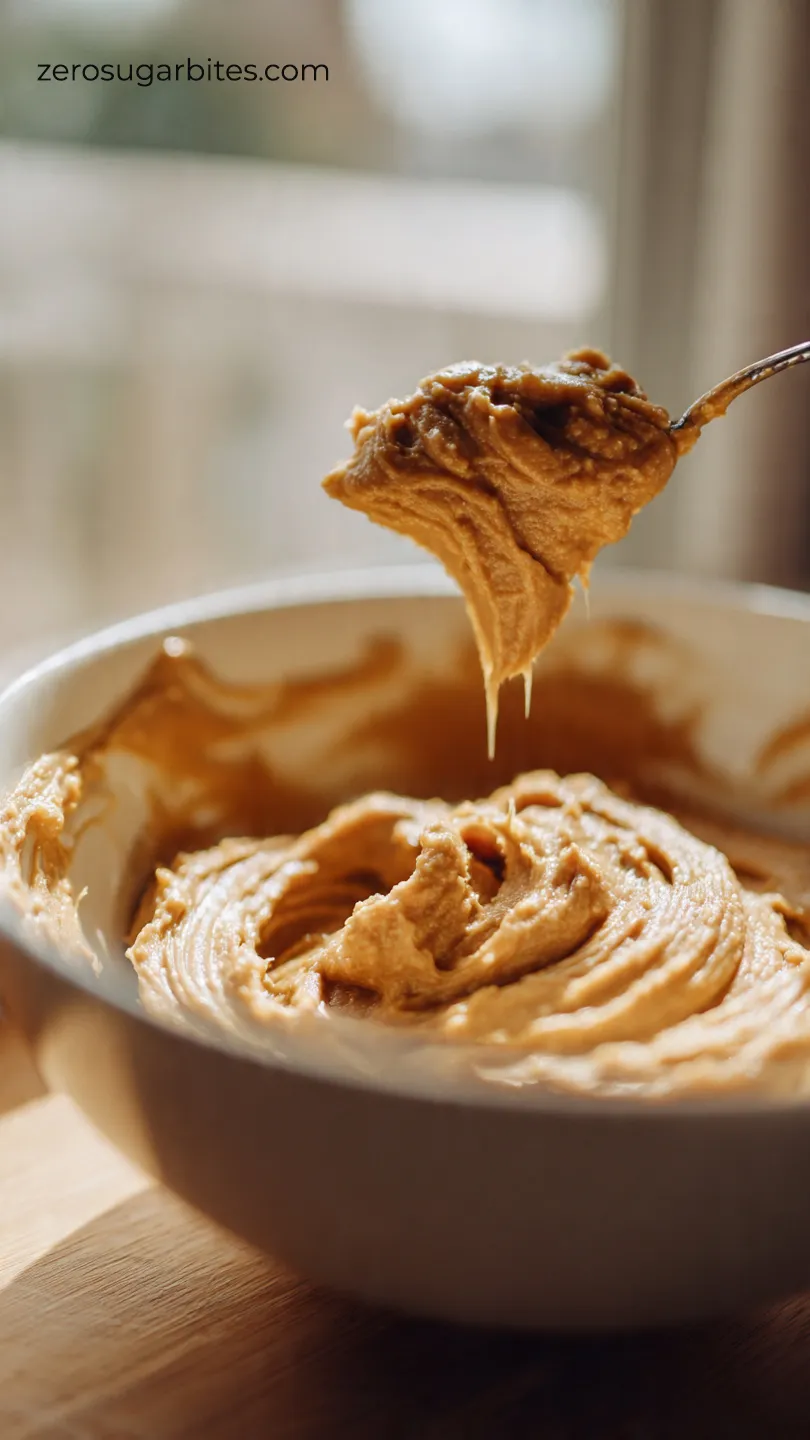 Quick Softy 3 Ingredient Sugar Free Peanut Butter Cookies 8 add segar free peanut butter into the banana mash