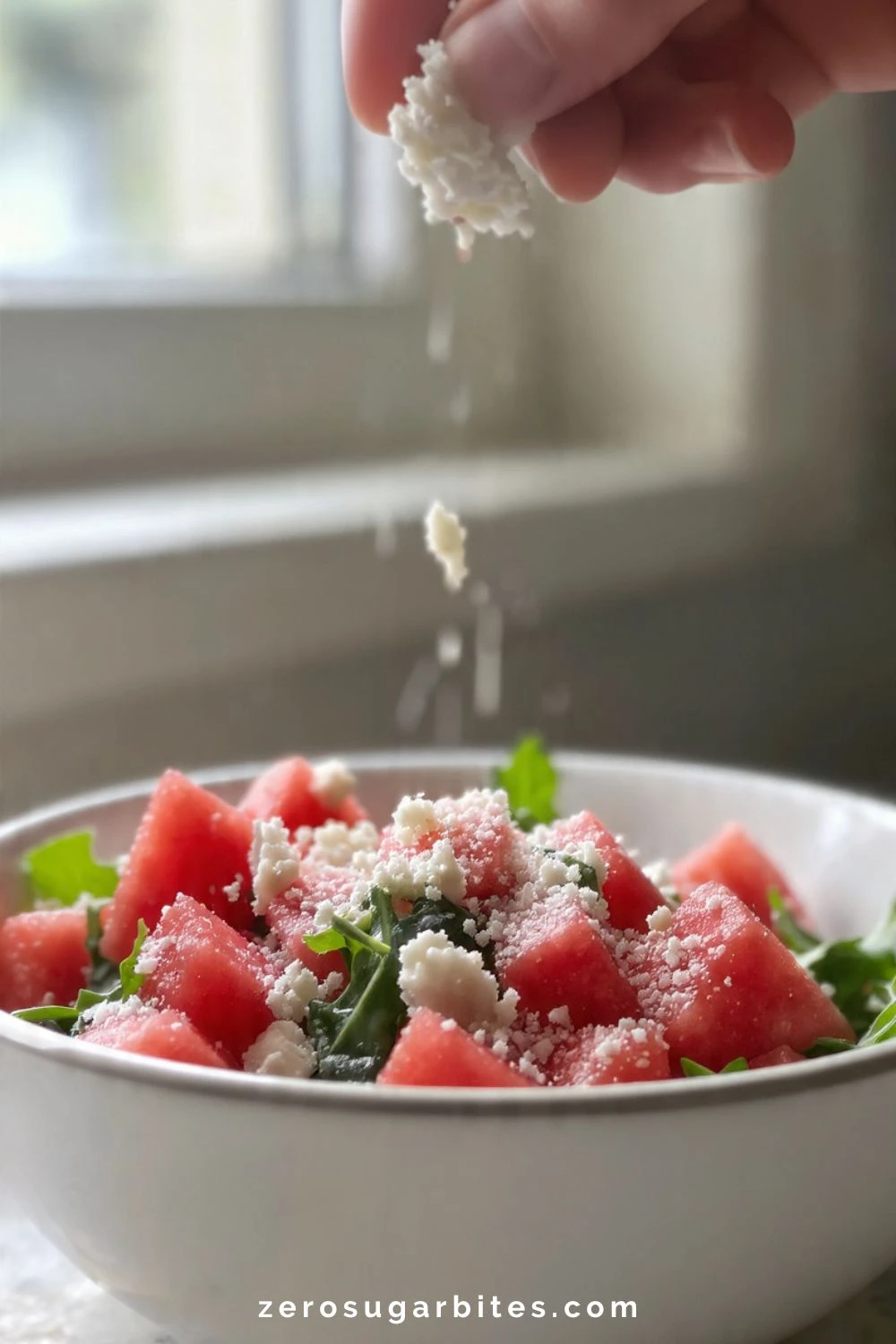 sprinkle some feta cheese on the salad