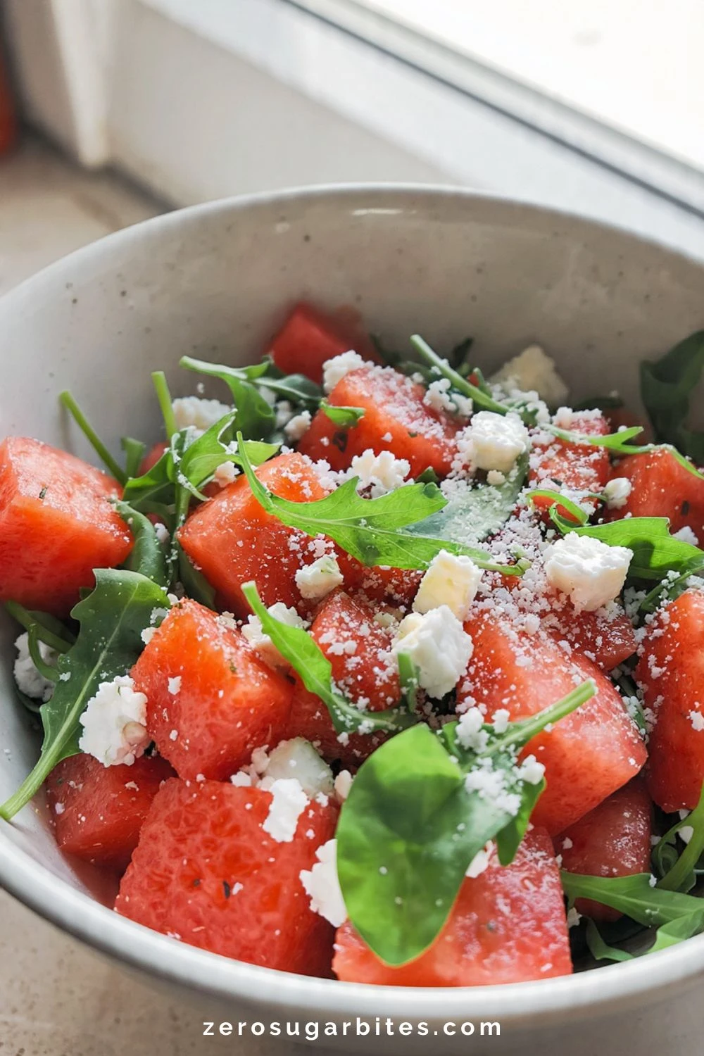 enjoy your watermelon arugula salad with feta Zero Sugar