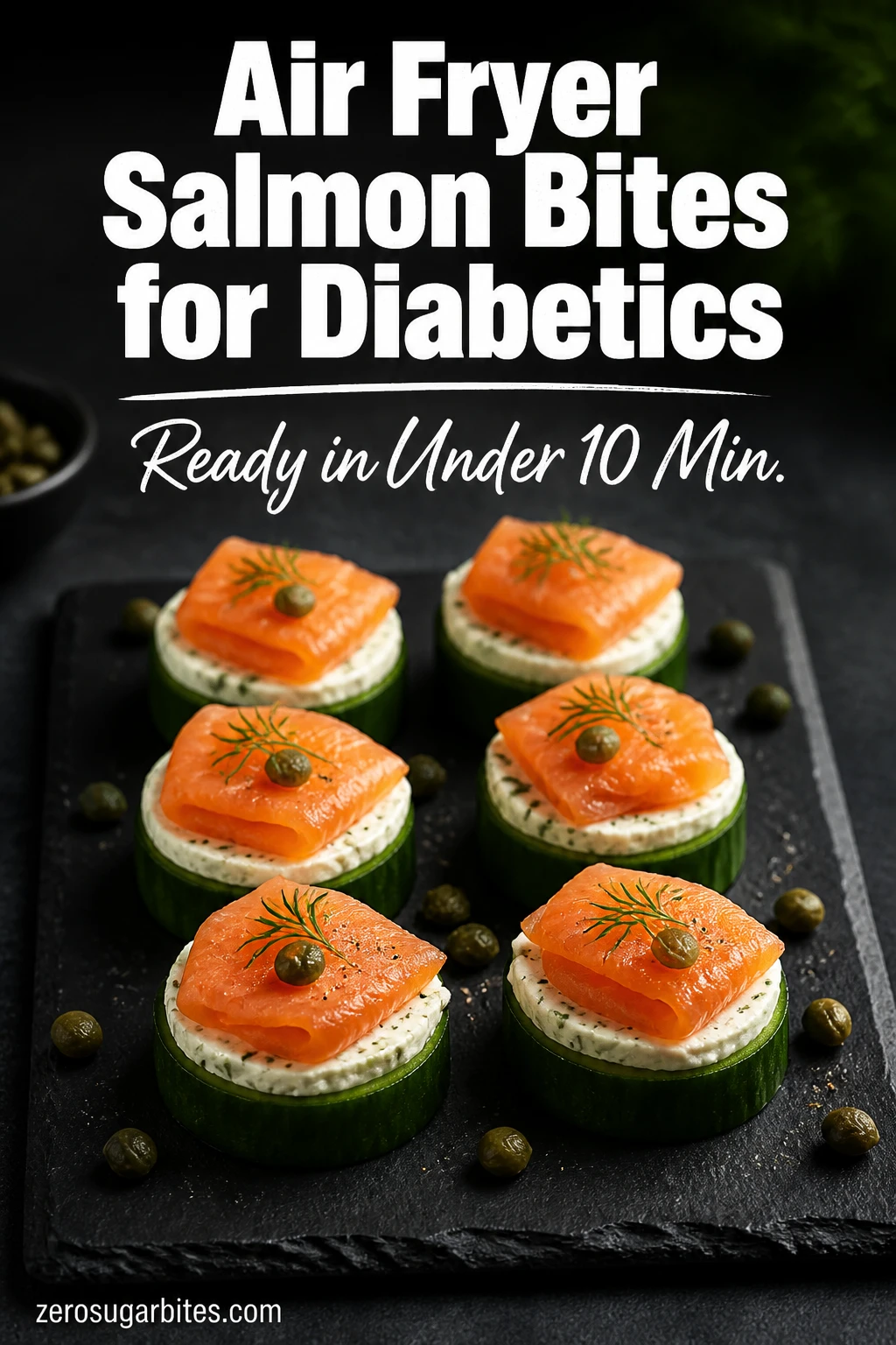 Air Fryer Smoked Salmon Cucumber Bites