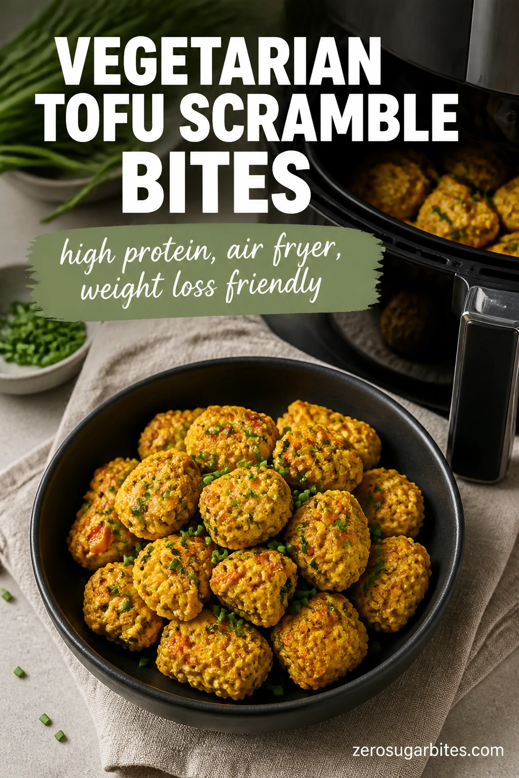 Air Fryer Tofu Scramble Bites