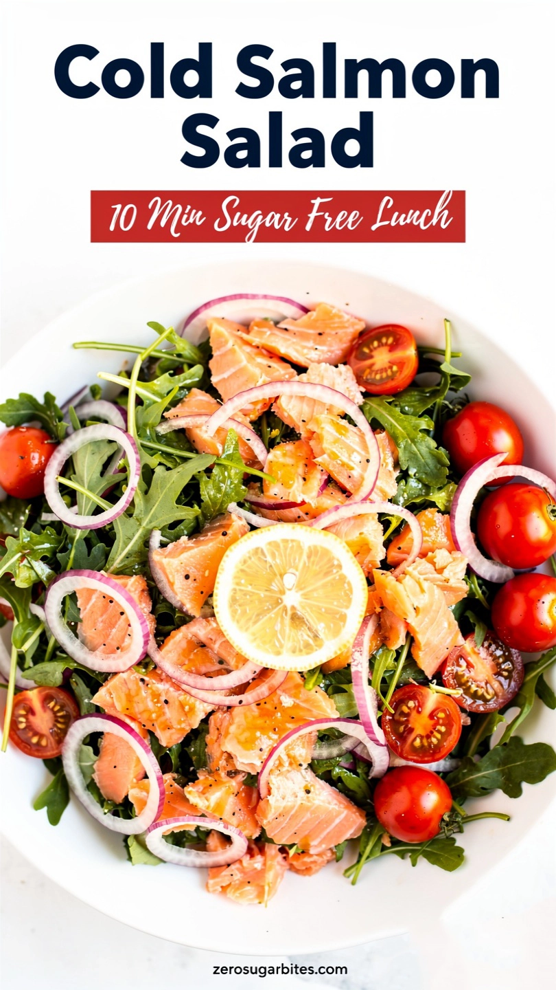 Cold Salmon Salad with Lemon Herb Dressing