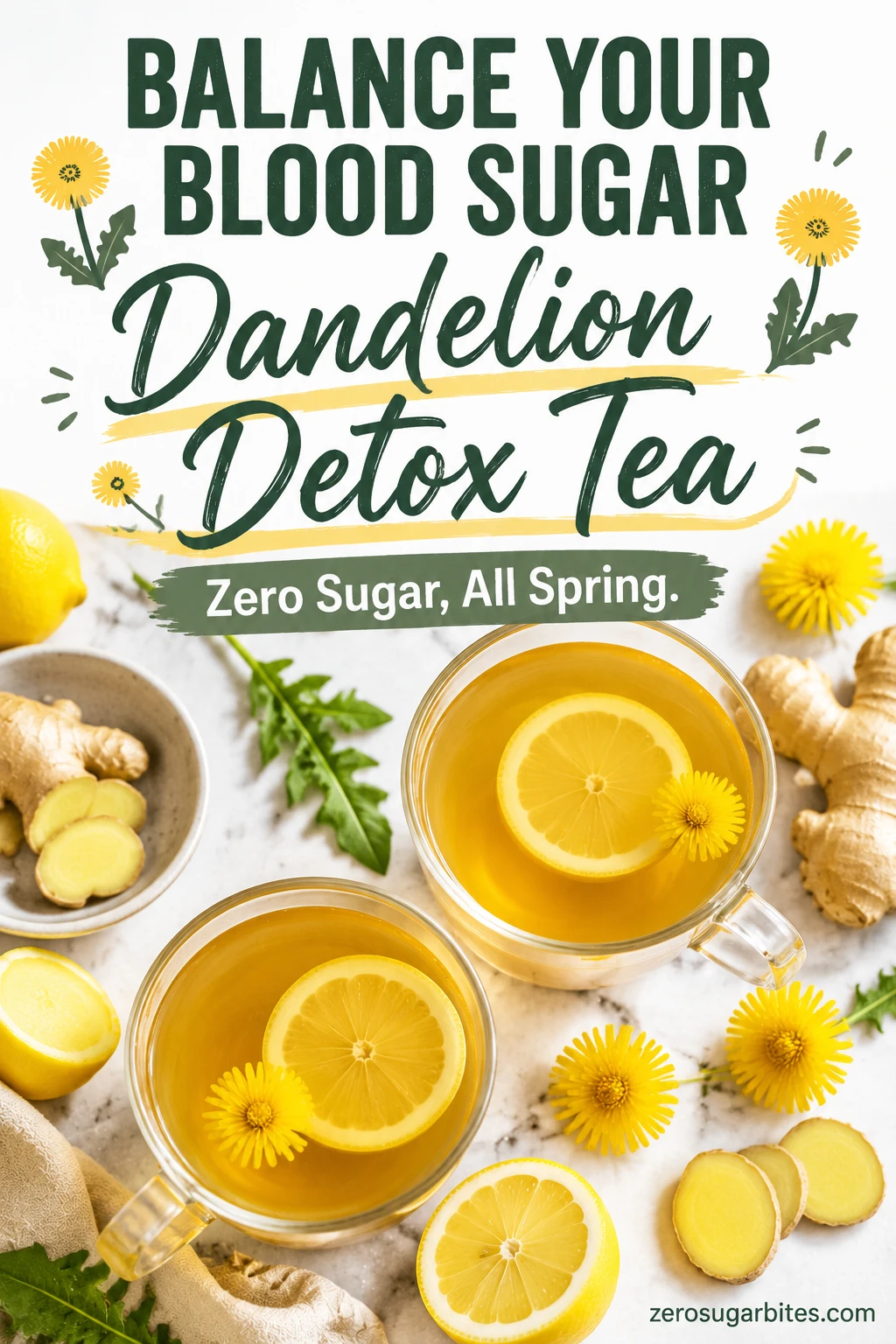 10 Sugar Free Dandelion Recipes You Can Make This Spring 4 Dandelion Detox Tea for Blood Sugar Balance