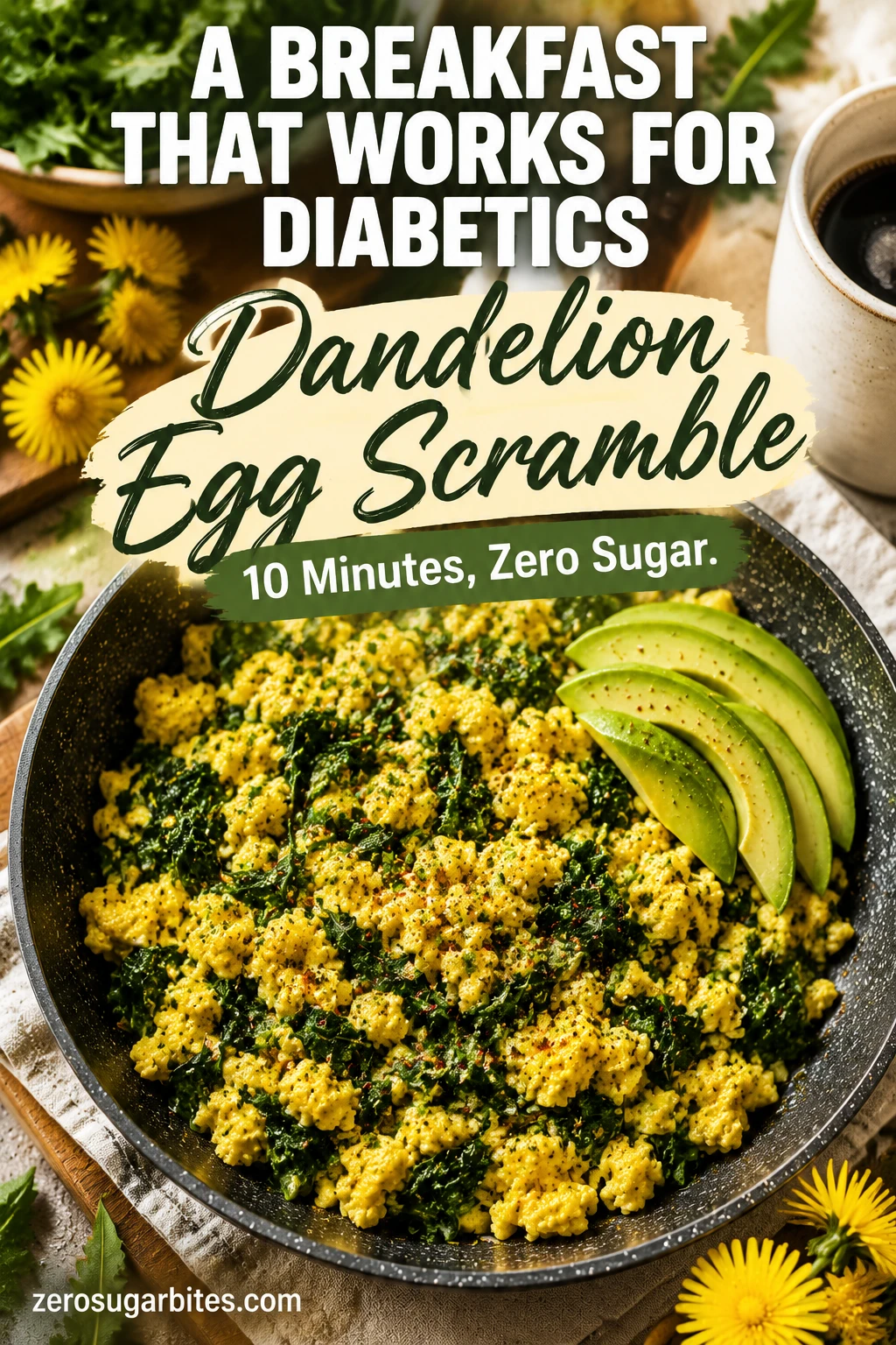 10 Sugar Free Dandelion Recipes You Can Make This Spring 9 Dandelion Leaf and Egg Scramble