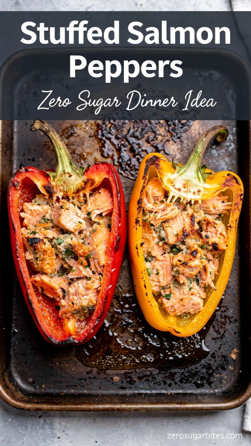 Spicy Salmon Stuffed Peppers