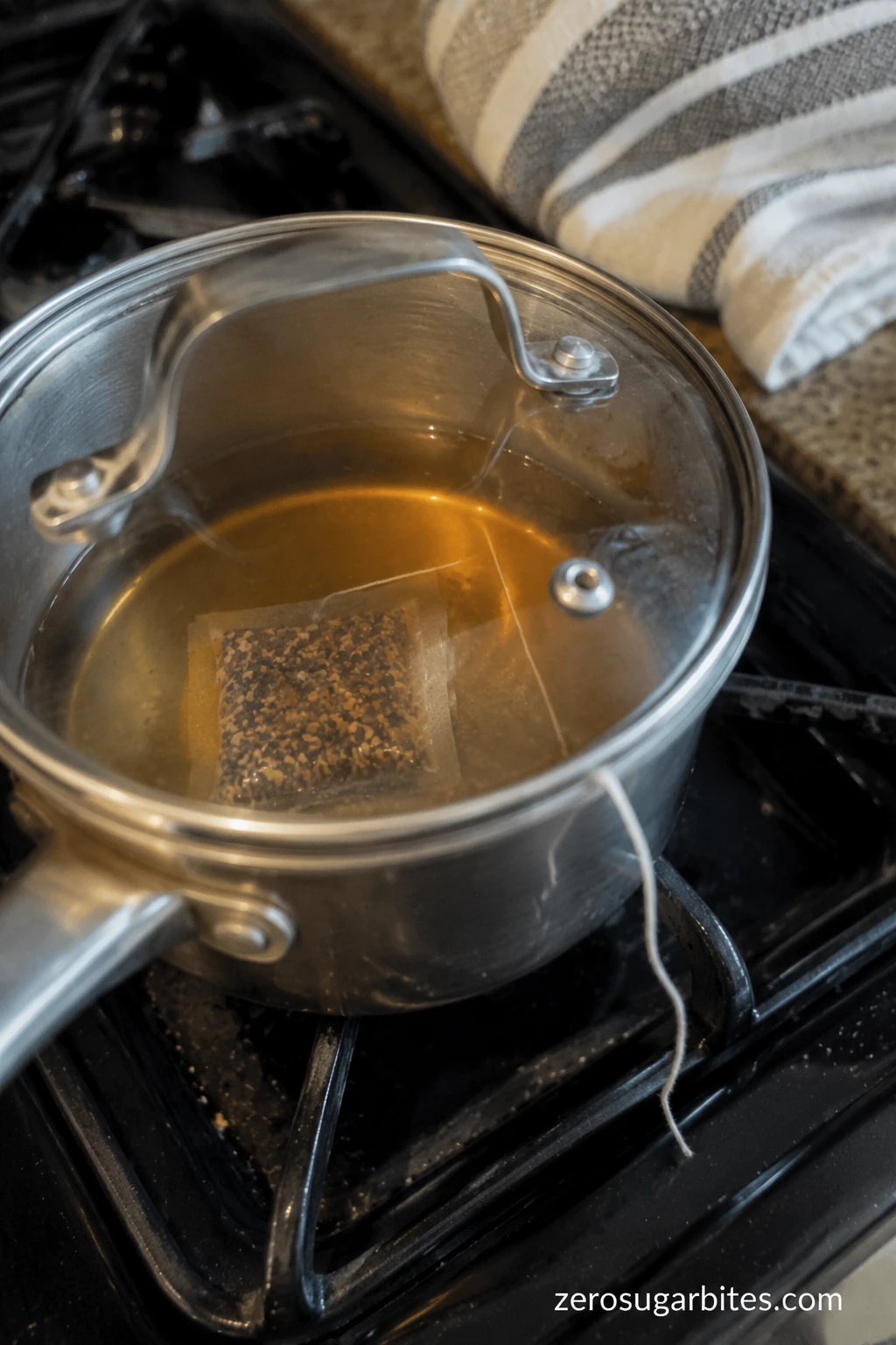 How I Make Dandelion Tea for Detox And Blood Sugar 8 add dandelion tea bag into that bioling water
