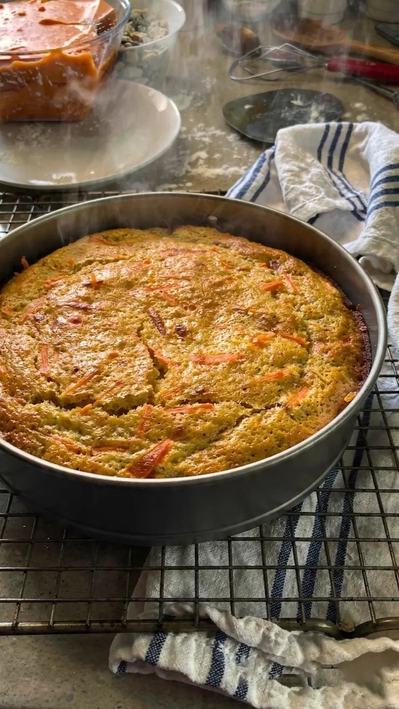Easy 30 min Homemade Carrot Cake Mix Recipe Sugar Free 11 carrot cake fresh out of the oven