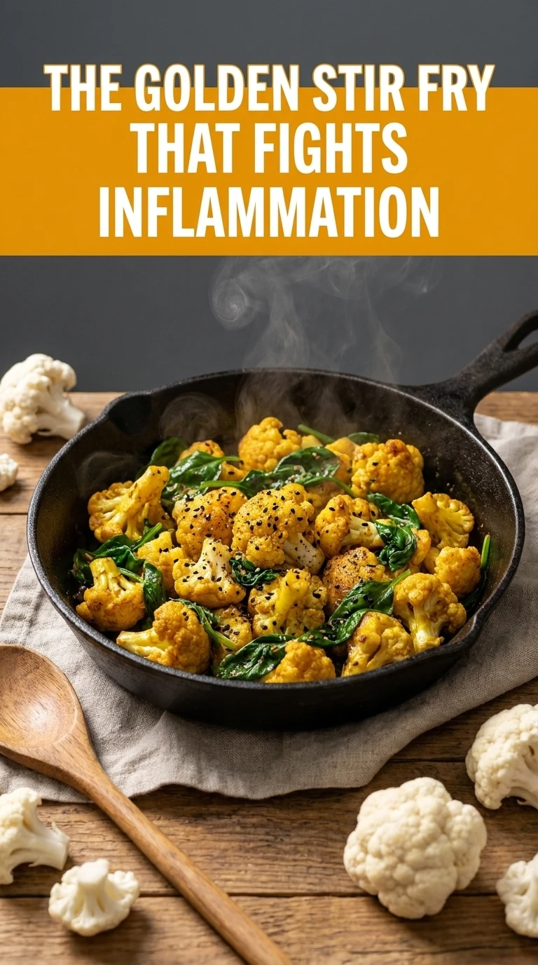 7 Sugar Free Recipes for Back Sleepers and GERD Relief 51 Cauliflower and Spinach Stir Fry with Turmeric