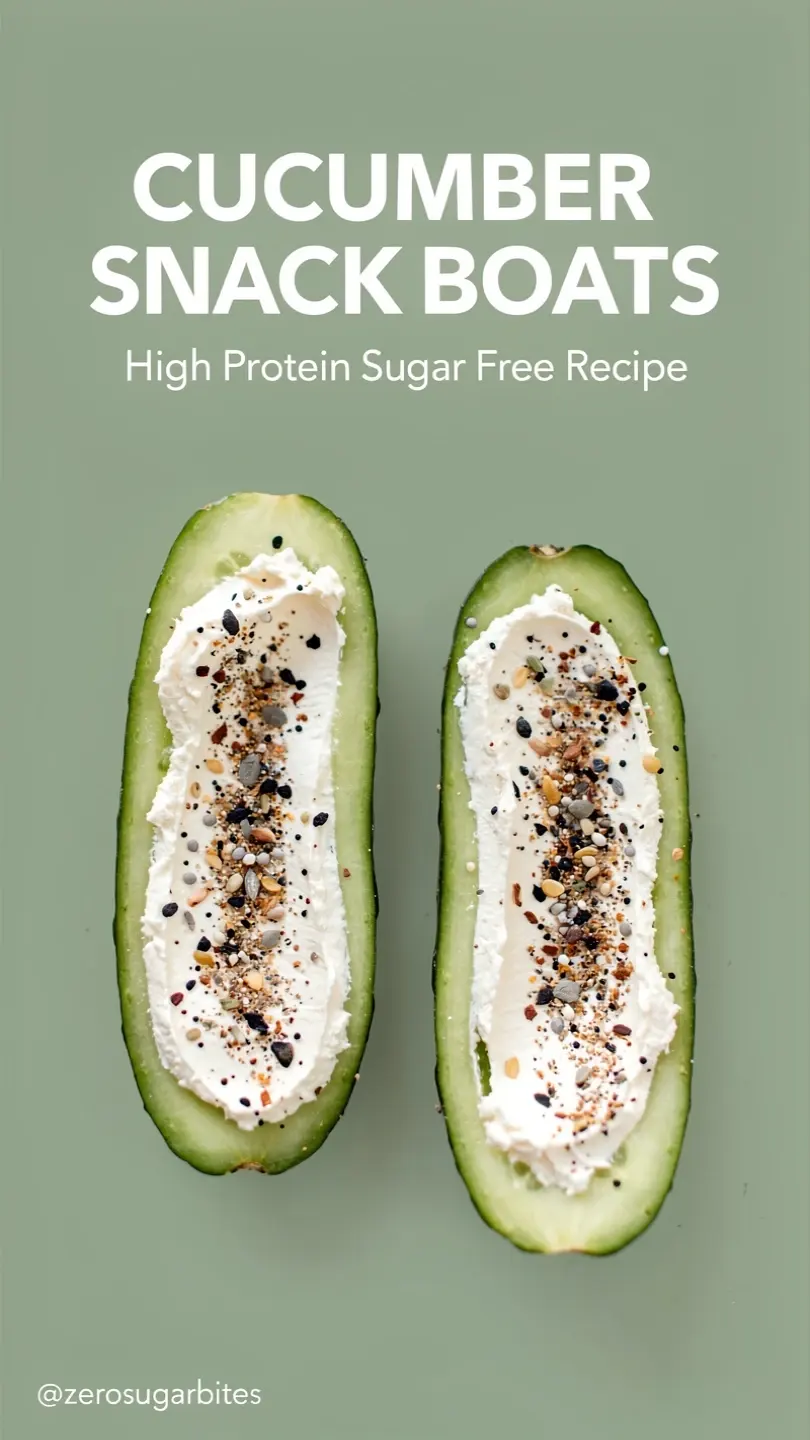 12 Sugar Free Dinner Recipes for New Diabetic Dads 4 Cucumber Snack Boats with Cream Cheese and Everything Bagel Seasoning