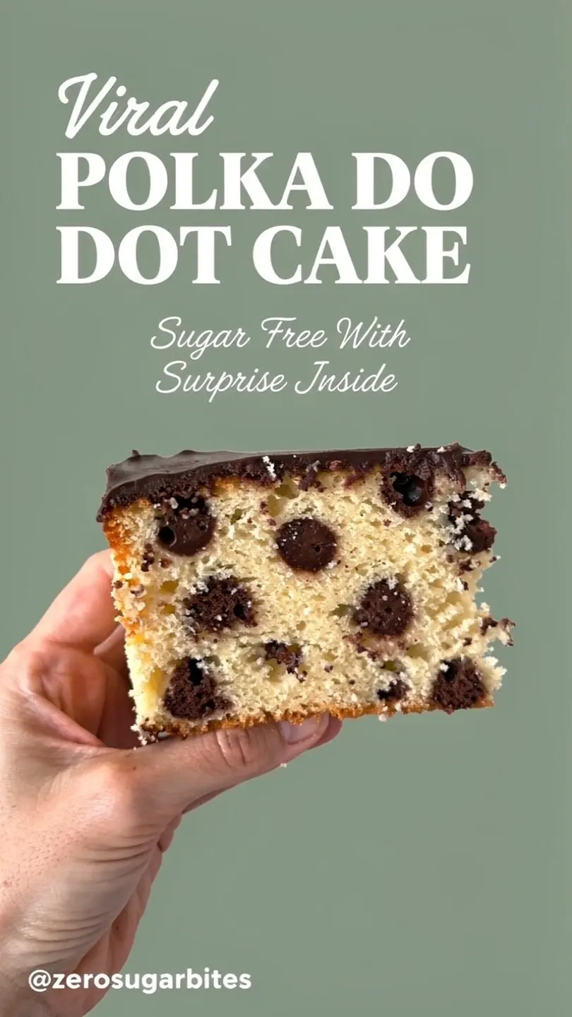 Viral Polka Dot Cake Recipe Sugar Free With Surprise Inside 1 Viral Polka Dot Cake Recipe Sugar Free With Surprise Inside