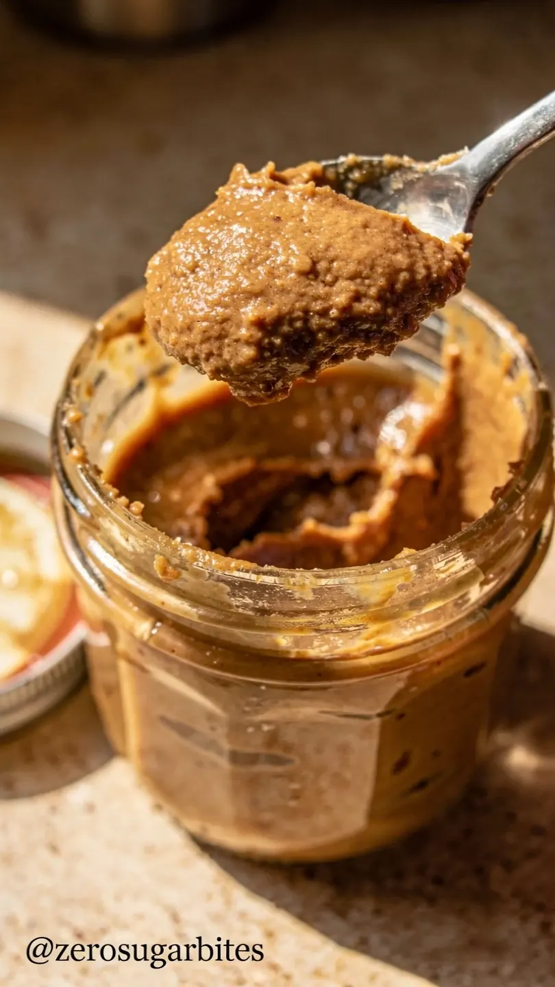 Healthy Oatmeal Cookies No Sugar No Banana Simple Easy 5 peanut butter with spoon