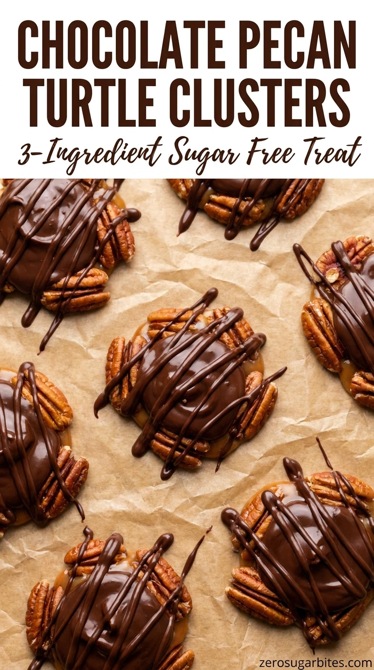 15 Sugar Free Pecan Chocolate Desserts for Family Party 6 Chocolate Caramel Pecan Turtle Clusters