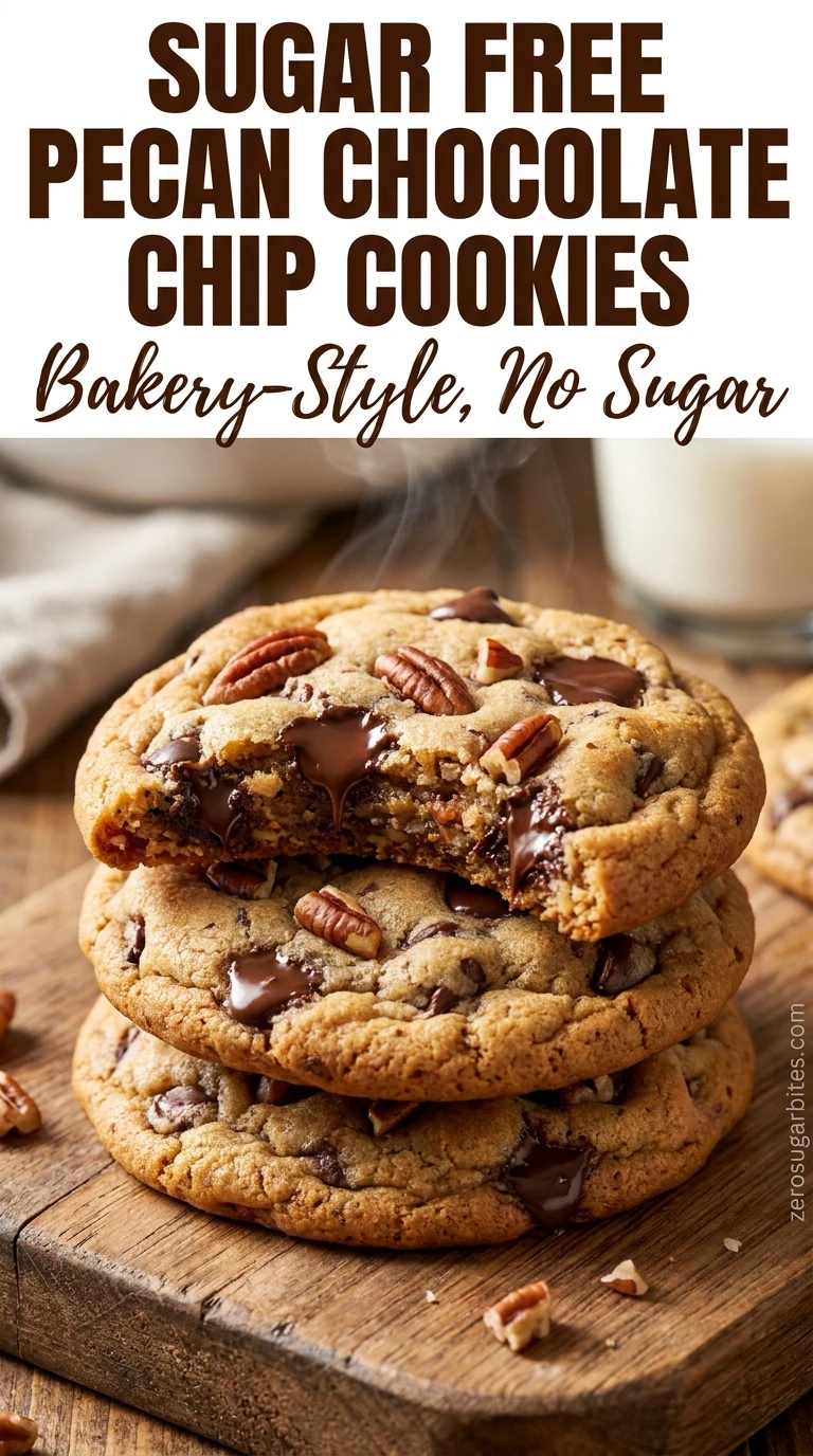 15 Sugar Free Pecan Chocolate Desserts for Family Party 3 Chocolate Chip Pecan Cookies