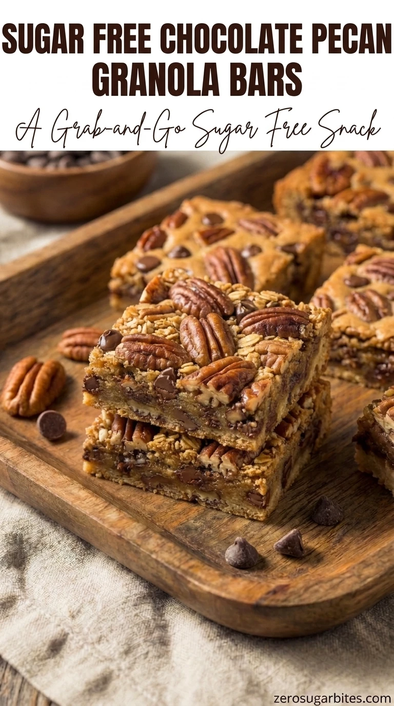 15 Sugar Free Pecan Chocolate Desserts for Family Party 14 Chocolate Pecan Granola Bars