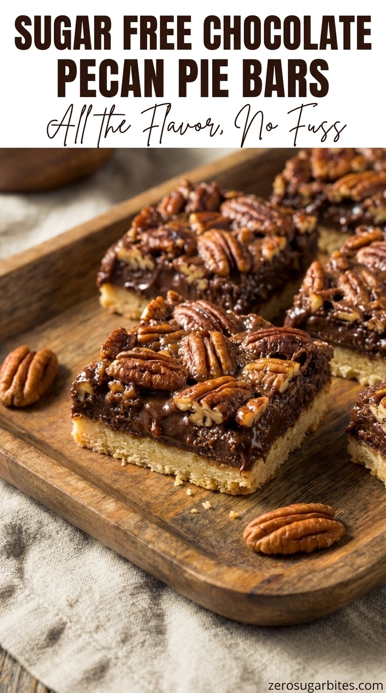 15 Sugar Free Pecan Chocolate Desserts for Family Party 12 Chocolate Pecan Pie Bars