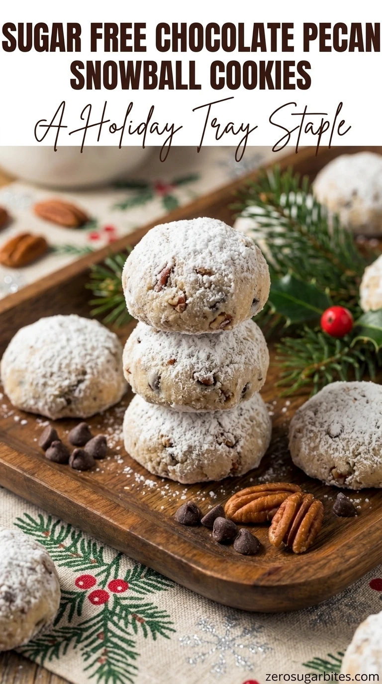 15 Sugar Free Pecan Chocolate Desserts for Family Party 16 Chocolate Pecan Snowball Cookies
