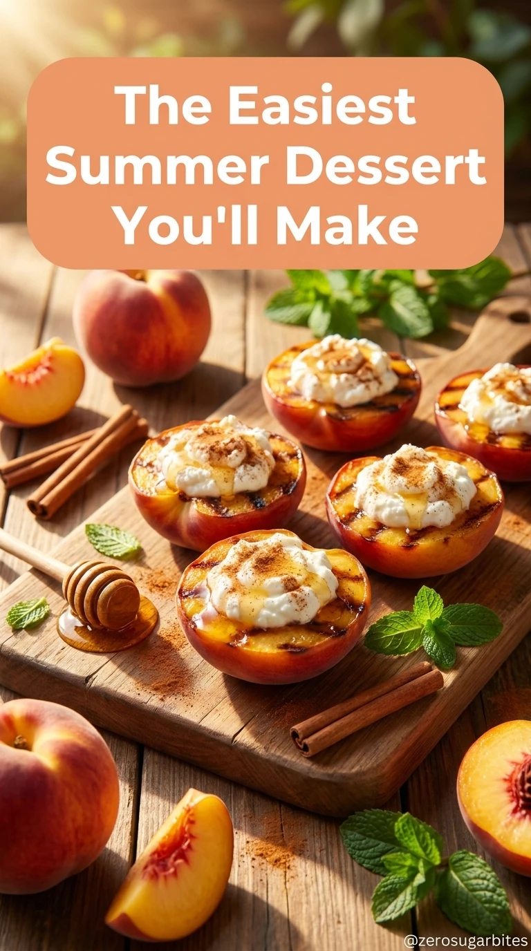 7 Sugar Free Peach Dessert Recipes With Fresh Peaches 6 Grilled Peaches With Cinnamon and Ricotta