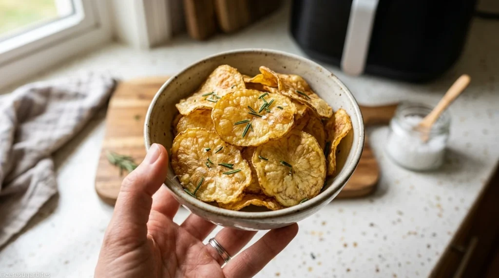Homemade Potato Chips in Air Fryer, No Oil Needed