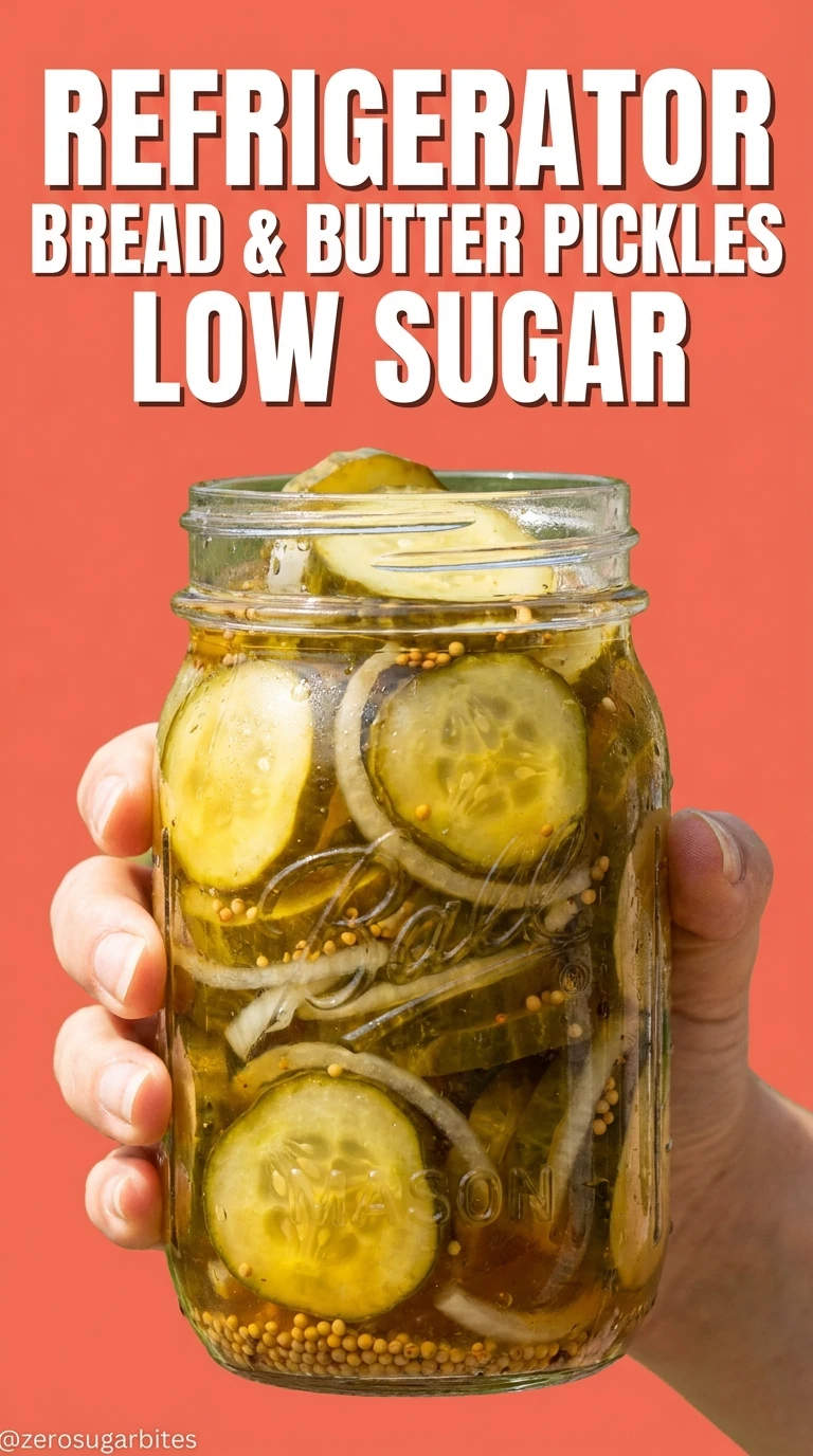 Refrigerator Bread and Butter Pickles Low Sugar Small Batch 2 Low Sugar Refrigerator Bread and Butter Pickles
