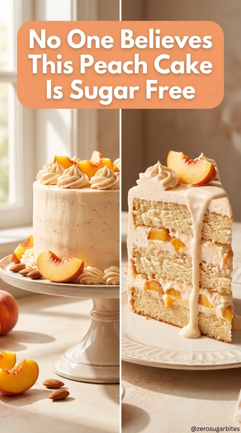 7 Sugar Free Peach Dessert Recipes With Fresh Peaches 5 Peaches and Cream Layer Cake
