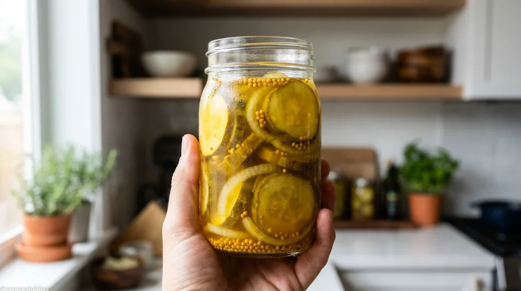 Refrigerator Bread and Butter Pickles Low Sugar