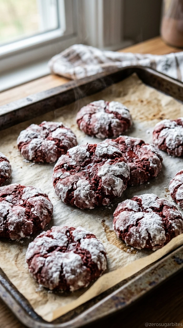 Enjoy Sugar Free Red Velvet Crinkle Cookies Recipe Low Carb