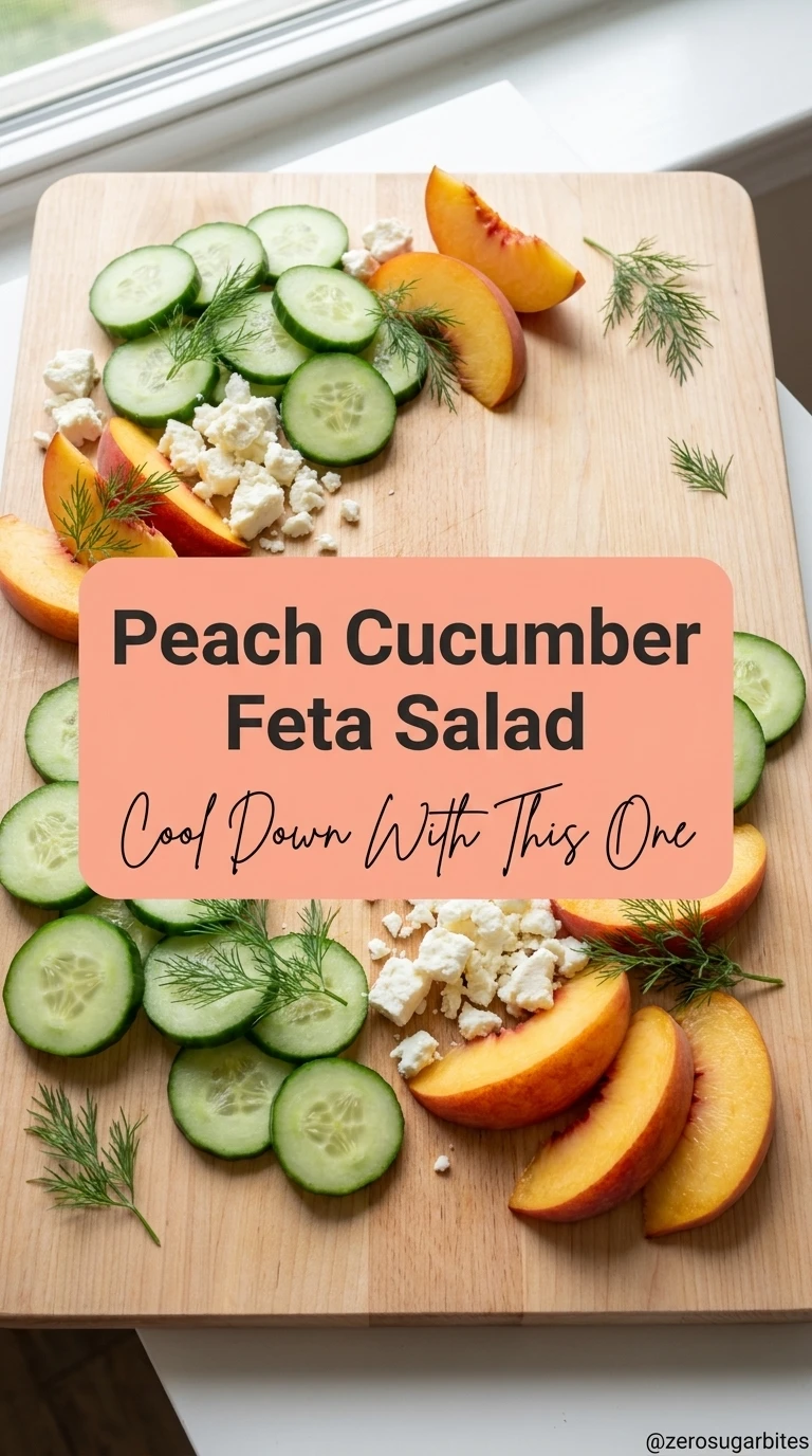 15 Best Sugar Free Peach Summer Salad Ideas for Hot Days 10 Peach Cucumber Feta Salad