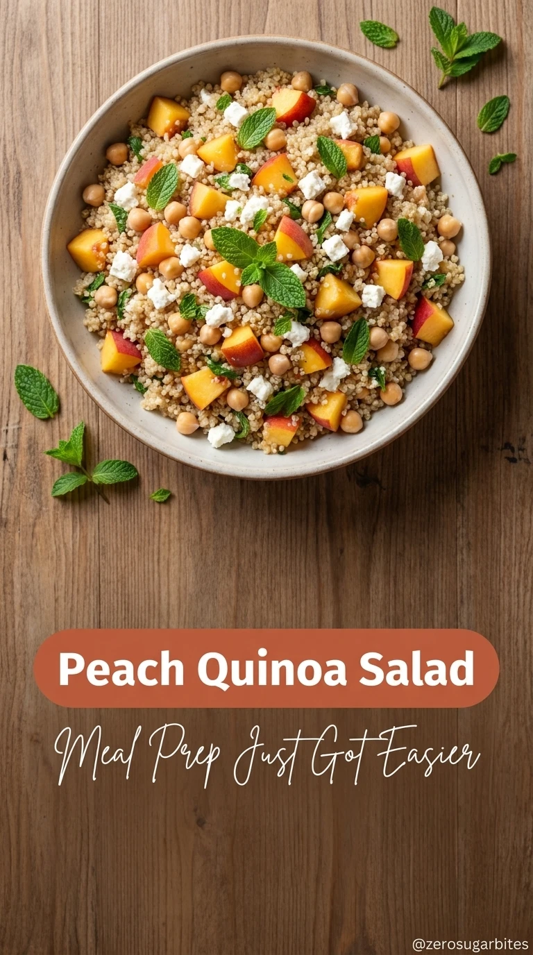 15 Best Sugar Free Peach Summer Salad Ideas for Hot Days 12 Peach Quinoa Salad