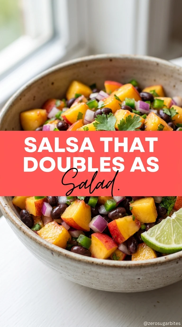 15 Best Sugar Free Peach Summer Salad Ideas for Hot Days 5 Peach Salsa Salad