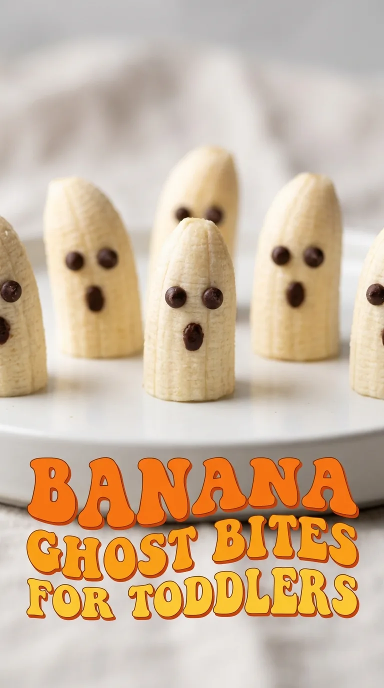15 Sugar Free Halloween Party Food Ideas for Toddlers 3 Banana Ghost Bites