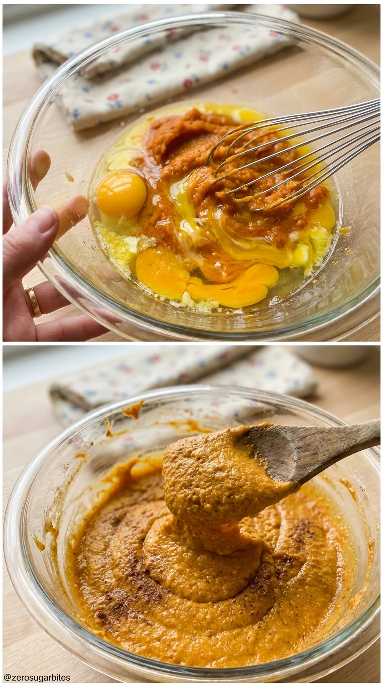 Healthy Sugar Free Pumpkin Pancakes for Cozy Fall Breakfast 4 Blending eggs Healthy Sugar Free Pumpkin Pancakes for Busy Fall Mornings