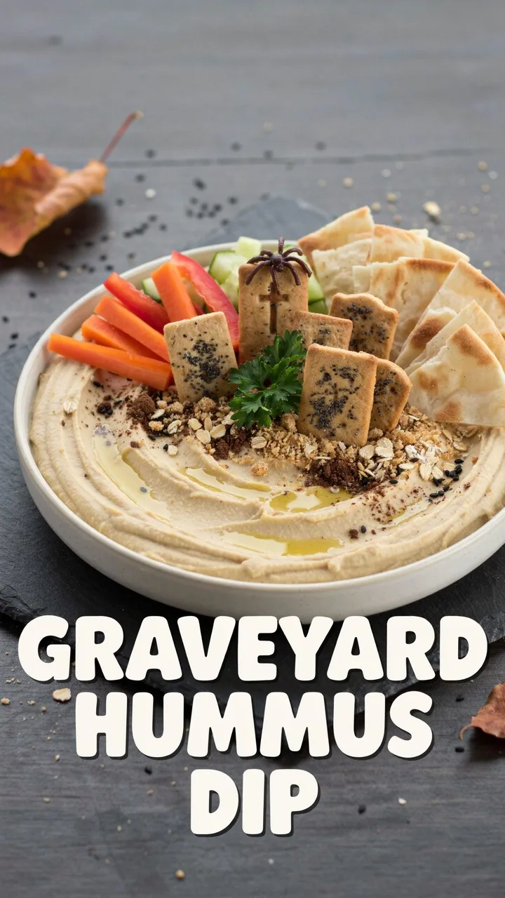 10 Sugar Free Halloween Party Food Ideas on a Budget 9 Graveyard Hummus Dip