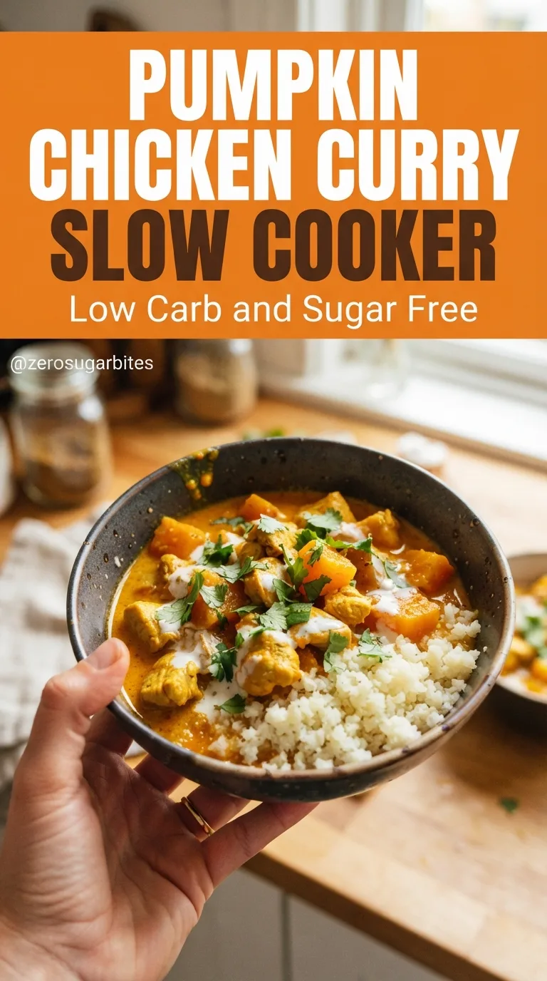 Creamy Pumpkin Chicken Curry Slow Cooker, Low Carb Meal 2 How To Make Easy Pumpkin Chicken Curry Slow Cooker Recipe, Low Carb and Creamy