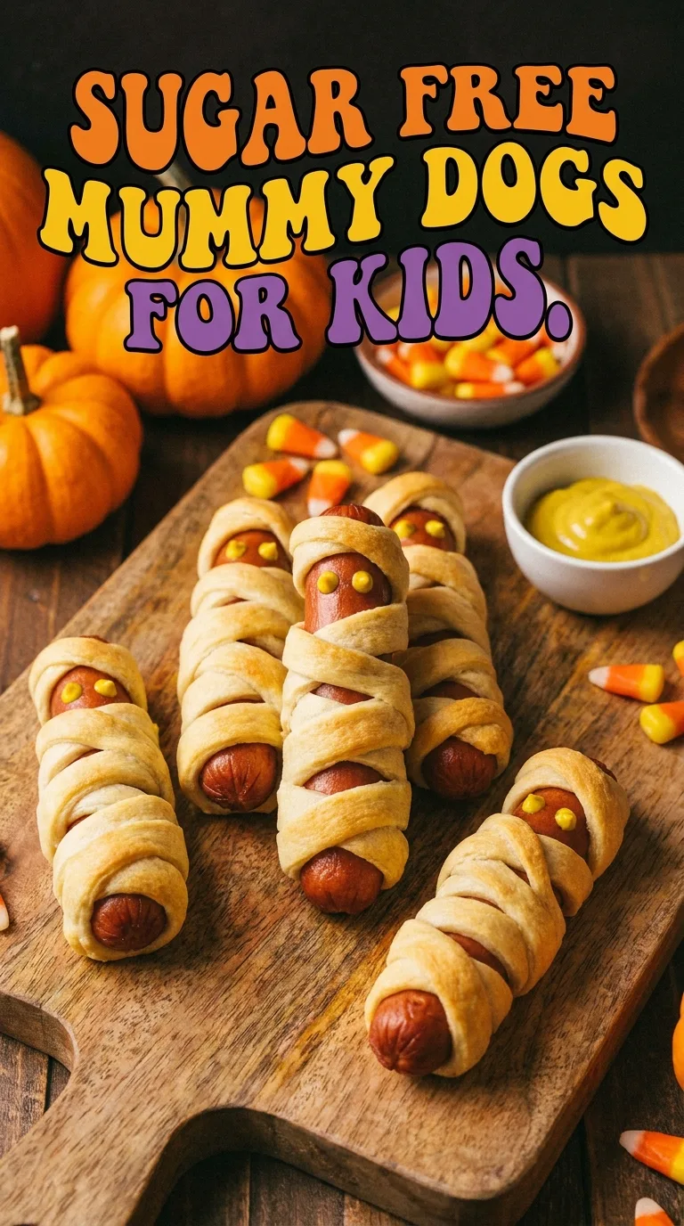 15 Sugar Free Halloween Party Food Ideas for Toddlers 5 Mummy Dogs (Sugar-Free Bun Version)