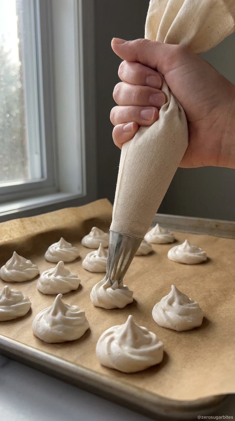 Sugar Free Lemon Meringue Cookies for a Cozy Christmas 6 Piping the Cookies Sugar Free Lemon Meringue Cookies Everyone Will Ask For